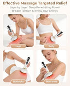 Lymphatic Drainage Massager Electric Cupping Massager with Heat Vibration and Red Light, 12 Level Suction Body Massager for Legs Arms Waist Abdomen, Rechargeable Cellulite Massage Tool for Home Use