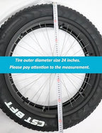 All-Terrain Wheelchair Tires (Pair) - 12.5" Air-Filled Pneumatic Tires for Sand, Snow, Beach - Superior Comfort & Traction - Quick-Release Compatible - for Outdoor Adventures
