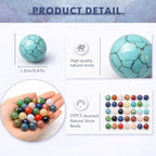 Crystal Sphere Ball Set, Gemstone Sphere Balls, Natural Gemstone Polished Sphere Collection, Assorted Crystal Stones, Natural Stone Spheres, 6-20mm(12mm-25)