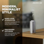 Waterless Diffuser for Essential Oil, 500sq.ft Coverage Battery Operated Nebulizer Rechargeable Mini Scent Diffusers for Home Cars Room Office 3 Timers & 3 Mist Levels
