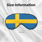 Swedish Flag Night Mask Soft Reversible Eye Cover Adjustable Strap Light Blocking Comfortable Rest