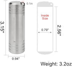 Large Size High Capacity Stainless Steel Keychain Pill Holder – Pill Container Portable Pill Case for Backpack, Keyring Watertight Travel Pill Container for Medicine (Large)