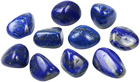 Tumbled Polished Natural Lapis Lazuli Stone, Crystals and Healing Stones Quartz Bulk for Wicca, Reiki, Healing Energy, Chakra Stones, Witchcraft Supplies(10Pcs)