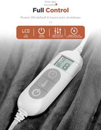 Heated Throw Blanket with 1-9 hrs Timer Auto-Off & 8 Heating Levels，Flannel Electric Blanket Throw ETL Certification，Machine Washable Full Body Warming Blankets