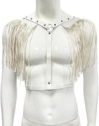 Men's PU Leather Tassel Body Chest Harness Adjustable Punk Gothic Bandage Costume Rave Party Body Accessories