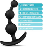 Blush Anal Adventures Silicone Beads Butt Plug - Ultrasilk Smooth Flexible Anal Plug with Graduated Size Balls - Anchortech Stayput Base for Safe Comfortable Wear - Adult Sex Toy for Men Women Couples