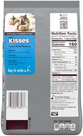 HERSHEY'S KISSES Milk Chocolate Candy Party Pack, 30 oz