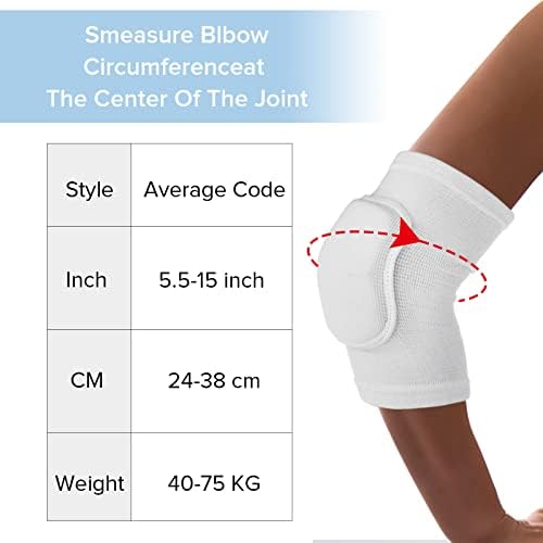 Pair of Elbow Pads with Thicken Sponge Padding Breathable Elbow Wraps Arm Brace Support Fitness Tendonitis Support Strap for Kids Child Girls Boys Teens Men and Women