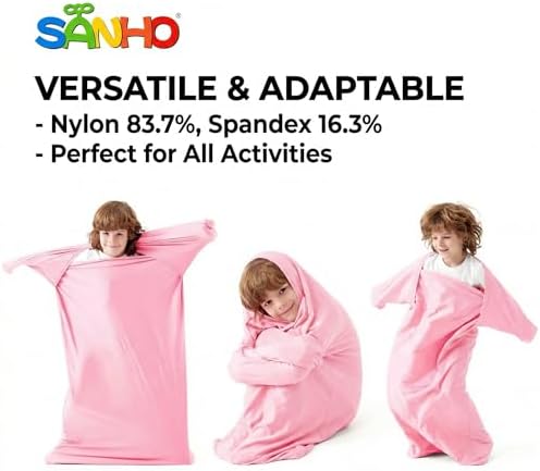 SANHO Premium Sensory Sock Body Sock, Perfect for Children with Sensory Processing Disorder, Updated Version (Pink, Small)