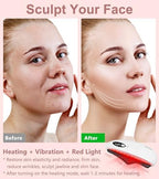 Gua Sha Facial Tool, Electric Black Obsidian Guasha Tool for Face, Chin, Neck, Body, Heated Vibrating Massage Gua Sha Stone for Face Sculpting