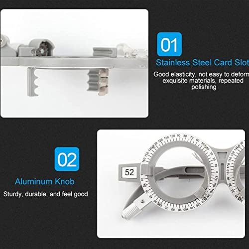 Optical Optic Trial Lens Frame Nylon Optical Trial Lens Frame， Professional Optical Optic Eye Optometry Test Trial Lenses Frame For Opticians Hospitals Schools，PD 52, 54, 56, 58, 60, 62, 64, 66, 68, 7