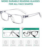 Eyekepper Vintage Reading Glasses for Men - 5 Pack Spring Hinges Classic Readers - Clear Frame +1.50