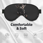 Cute Black Pug Dog-Standard-Scale-2_00x Print Block Out Light Sleeping Eye Mask,Night Blindfold, Breathable Soft Eye Shade Cover Gifts