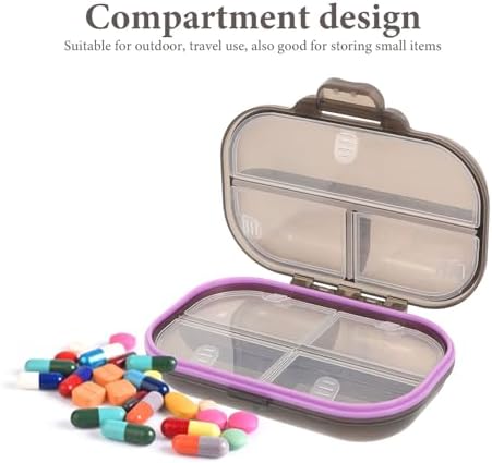 iplusmile Weekly Pill Organizer Portable Small Gray Medicine Case 7-Day 3-Times Daily Compartment Holder Travel Pill Box for Supplements and Medication