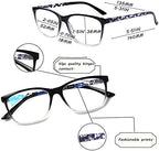 SIGVAN Ladies Reading Glasses Blue Light Blocking Spring Hinge Fashion Pattern Print Eyeglasses for Women