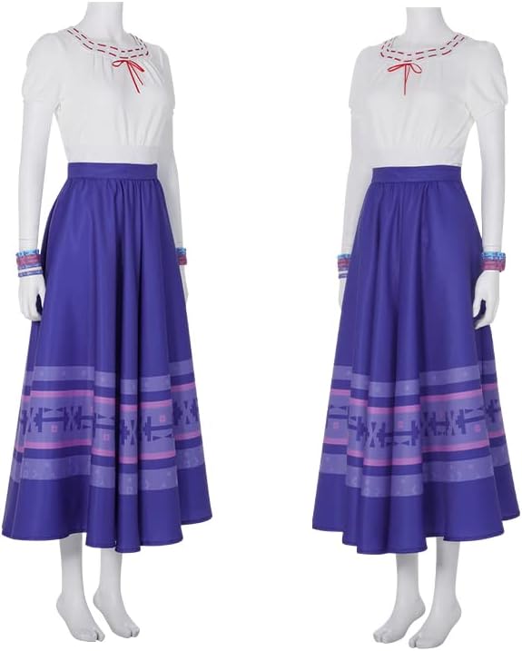 PAINEOMN Mirabel Dolores Pepa Luisa Costume Dress for Women Adult Madrigal Family Cosplay Outfit for Halloween
