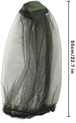 5 Pack Premium Mosquito Head Net Mesh Hat Face Netting Lightweight Durable Protective Cover Fly Insects Bugs Preventing for Camping Hiking Fishing Outdoor Activity
