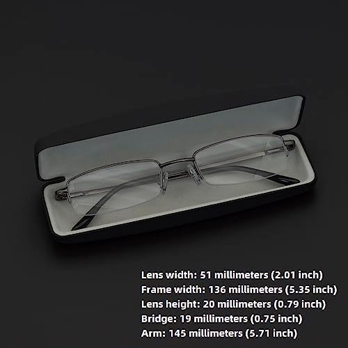 HIGHLIKE 2 or 3 -Pack Blue Light Blocking Reading Glasses with Hard Cases, Semi Frame Spring Hinge Readers Glasses