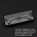 HIGHLIKE 2 or 3 -Pack Blue Light Blocking Reading Glasses with Hard Cases, Semi Frame Spring Hinge Readers Glasses