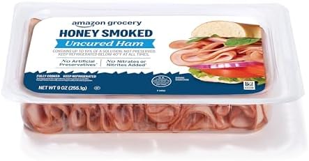 Amazon Grocery, Sliced Honey Smoked Uncured Ham, 9 Oz