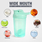 D.Y.A 16oz Shaker Bottle, Leak Proof Sports Shaker for Protein Shakes, Pre Workout & Travel, BPA Free, Green, 16oz/500ml
