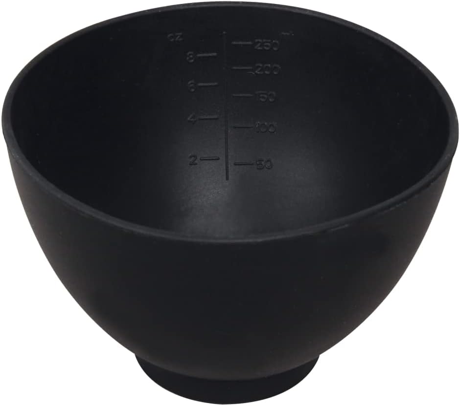 ForPro Professional Collection Silicone Mixing Bowl, Black, Flexible, Odorless, for Mixing Facials, Massage, Body & Other Products, 8 oz