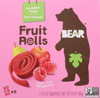 Bear Yoyo Fruit Roll Raspberry Multipack, 3.5 oz (Pack of 2)