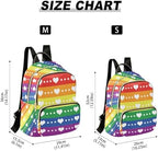LGBTQ Gay Rainbow Pride Flag Quilted Backpack Purse for Women Fashion Small Backpack Shoulder Bag Travel Casual Daypack M