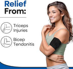 ARMSTRONG AMERICA Bicep Tendonitis Brace, Bicep Band & Upper Arm Compression Sleeve I Triceps & Biceps Muscle Support For Upper Arm Tendonitis Pain Relief Or Bicep Strains (XL 16" to 20")
