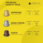 GIMOKA PREMIUM BLENDS Coffee Capsules Compatible with Nespresso Machines, 100 Count - VARIETY PACK, Italian Espresso Pods.
