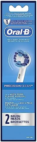 Oral-B Precision Clean Replacement Brush Heads for an Oral-B Electric Toothbrush, Pack of 2