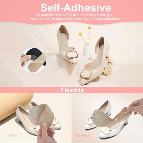 2 Pair Insoles for Heels, High Heel Shoe Gel Insoles Women, Comfort Pads, Inner Soles for Women Shoes Sandals