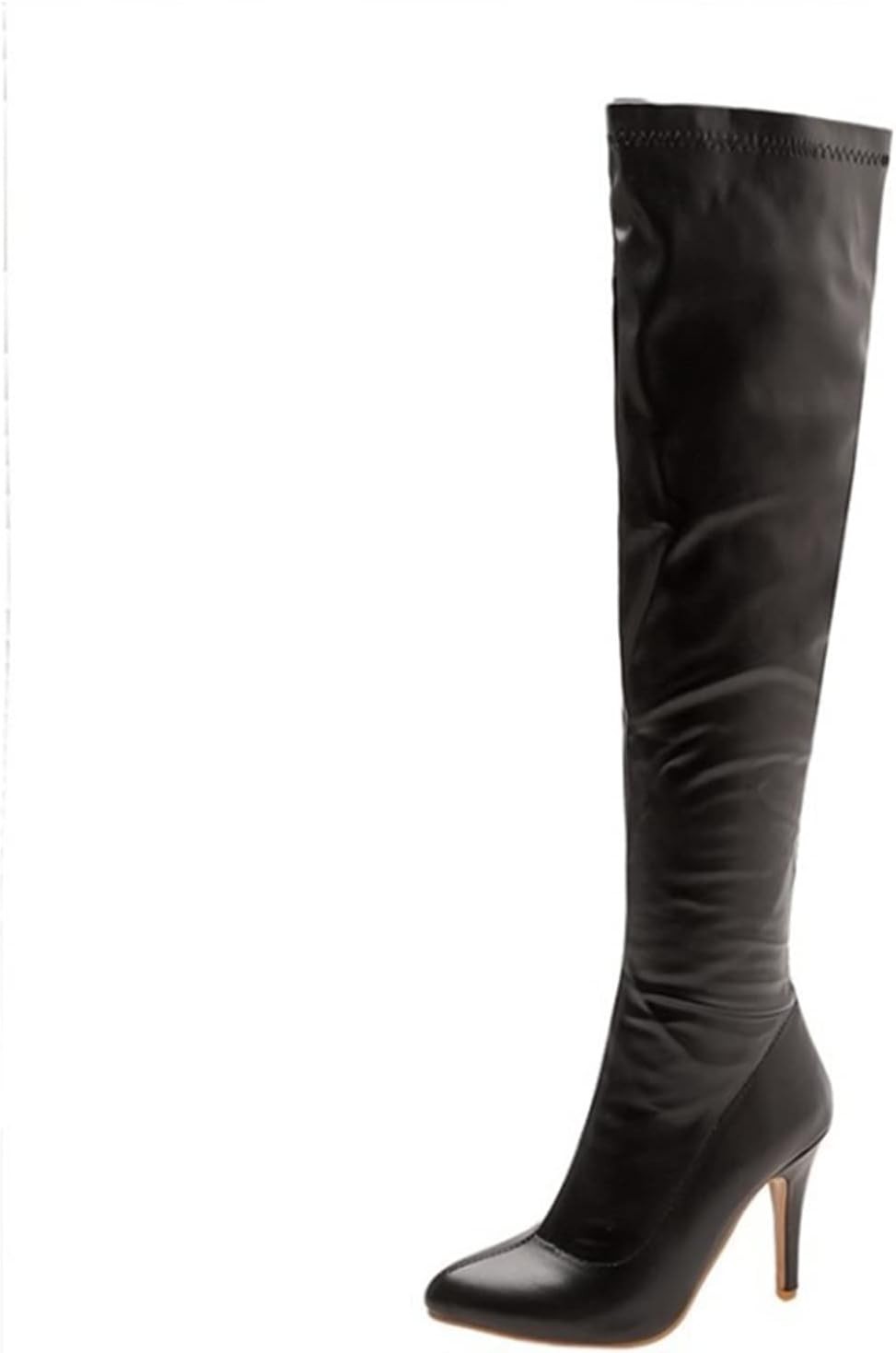 YekgfuD 10.5CM/4.13 Inch Fashion Pointed Toe Stiletto Sexy Elegant Ladies Nightclub Boots High Tube Knee Boots Pole Dance
