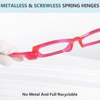 Eyekepper Cat Eye Reading Glasses with Screwless Spring Hinges Metalless 6 Pack for Women Large Thick Frame Readers +1.75