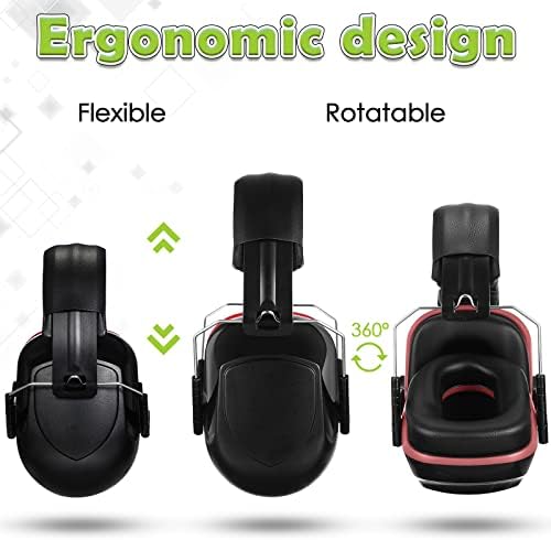 Yunsailing 4 Pcs Nrr 28db Noise Reduction Ear Protection Hearing Protection Muffs Foldable Headphones for Shooting