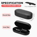 PATIKIL Hard Shell Eyeglasses Case, PU Leather Large Glasses Case Protective Sunglasses Organizer for Women Men