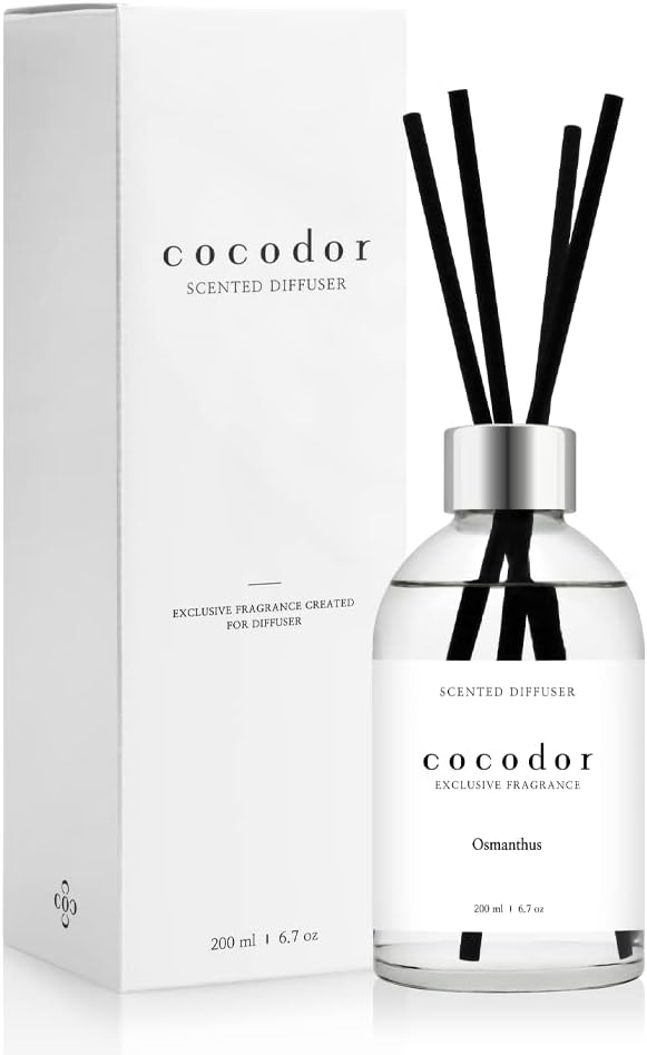 COCODOR White Label Reed Diffuser/Osmanthus/6.7oz(200ml)/Home Decor & Office Decor, Fragrance and Gifts, Aromatherapy
