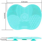 2 Pcs Silicone Make Up Brush Cleaning Mat, Makeup Brush Cleaner Mats, Cosmetic Cleaning Pads, Portable Washing Tool with Suction Cup for Makeup Cosmetic Brushes
