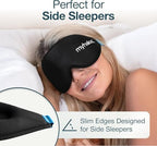 MyHalos® Sleep Mask – 3D Blackout Eye Mask for Women & Men, Side Sleepers, Zero Pressure Memory Foam Eyelash Friendly, Breathable,Award-Winning Sleep Aid for Travel (Black, 1 Count (Pack of 1))