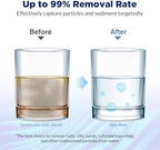 Membrane Solutions 5 Micron 10"x2.5" String Wound Whole House Water Filter Replacement Cartridge Universal Sediment Filters for Well Water - 6 Pack
