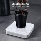 Maestri House Mini Coffee Scale with Timer, USB-C Rechargeable Espresso Scale, 2kg/0.1g Accurate Scale for Espresso and Pour-Over Coffee, Portable Digital Kitchen Scale with Auto Timer (White&Silver)