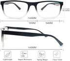 Large Reading Glasses Mens Oversized Wide Readers 2.00 Lightweight Clear Magnifying Cheaters for Men W/Big Head 4 Pack