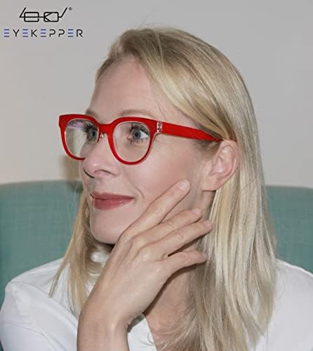 Eyekepper Stylish Reading Glasses Women Oversize Readers - Red +1.75