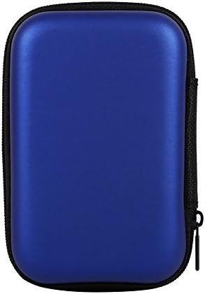 Earbuds Case, Portable EVA Earbuds Carrying Case, Rectangle Storage Bag Cell Phone Accessories Organizer for Earphone, Earbud, Earpieces, SD Memory Card, Camera Chips (Blue)