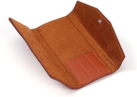 1 Piece PU Leather Empty Tweezers Storage Bag Eyelash Extensions Multi-pockets Travel Case for Eyelash Grafting Extension Tweezers (Brown)