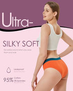 Mordlanka Teen Period Underwear Menstrual Panties for Girls Heavy Flow Leakproof Protective Briefs First Period Kit for Girls