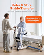 2026 Upgraded Sit-to-Stand Lift Aid, One-Step Stand Assist Transfer Chair with Wheels for Elderly, 400 lbs Heavy Duty Capacity, Adjustable Knee Pads & Fall Prevention for Seniors Disability Home Care