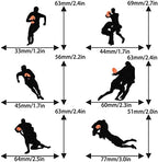 Rugby Ball Player Dessert Cupcake Toppers athlete Theme Match day Touch Down Super Bowl Party Decorations - Picks of 18 pcs