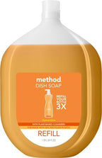 Method Gel Dish Soap, Refill, Clementine, Recylable Bottle, Biodegradable formula, 54 Fl Oz (Pack of 2)