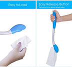 Self-Assist Toilet Aids Tool, 15.6in Long Handle Foldable Toilet Aid Wiper Comfort Bottom Wiper Toilet Aid Helper for Elderly, Pregnant Women, Injured Person